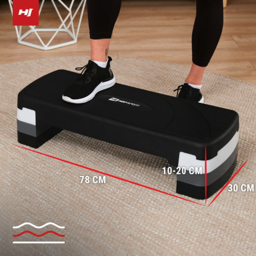 Степ платформа  Hop-Sport HS-PP033AS 3-рівнева чорно-біла - фото №6